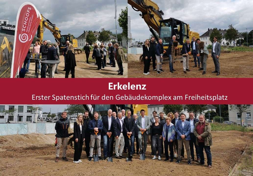 Erkelenz: Spatenstich für imposante Mixed-Use-Immobilie am Freiheitsplatz.